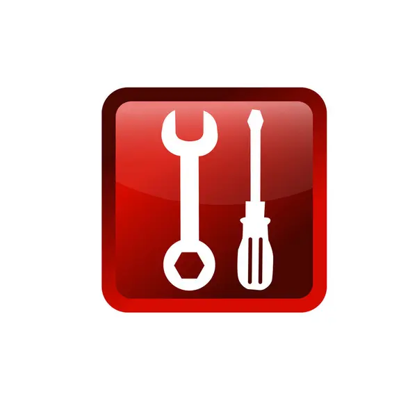 stock vector Wrench and screwdriver symbol. Mechanic tools icon