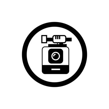 Kamera simgesi. Sıkıştırılmış kamera simgesi.