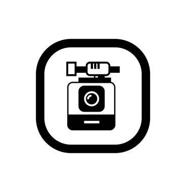 Kamera simgesi. Sıkıştırılmış kamera simgesi.