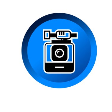 Kamera simgesi. Sıkıştırılmış kamera simgesi.