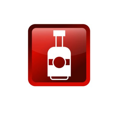 Şarap şişesi ikonu. İçki ya da içecek şişesi sembolü. Cam şişe logosu.
