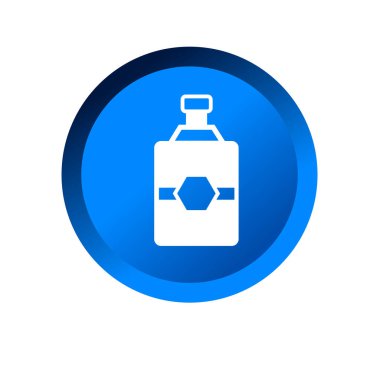 Şarap şişesi ikonu. İçki ya da içecek şişesi sembolü. 