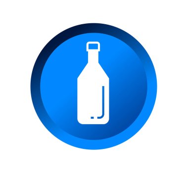 Şarap şişesi ikonu. İçki ya da içecek şişesi sembolü. 