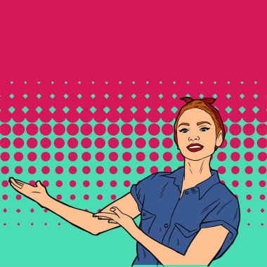 Sunum yapan eski bir kadın tasviri.. 