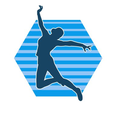 Hareketli bir kadın dansçının silueti. Dans eden zayıf bir kadının silueti..