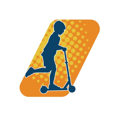 Bir çocuk silueti otomatik oyuncak bir araca biner..