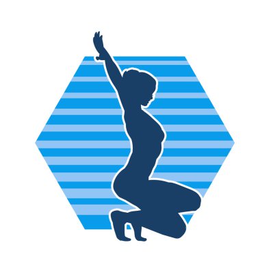 Seksi bir kadının silueti baştan çıkarıcı danslar yapıyor.