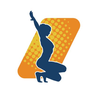 Seksi bir kadının silueti baştan çıkarıcı danslar yapıyor.