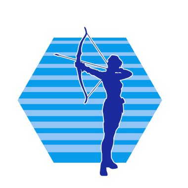 Kadın okçu savaşçı silueti