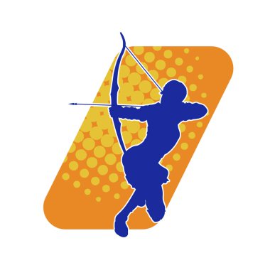 Kadın okçu savaşçı silueti