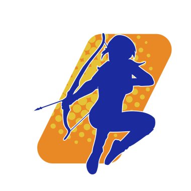 Kadın okçu savaşçı silueti