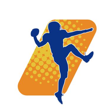 Top yakalayan bir Amerikan futbolcusunun silüeti.