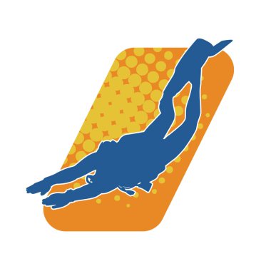 Tüple dalış yapan bir erkeğin silueti.