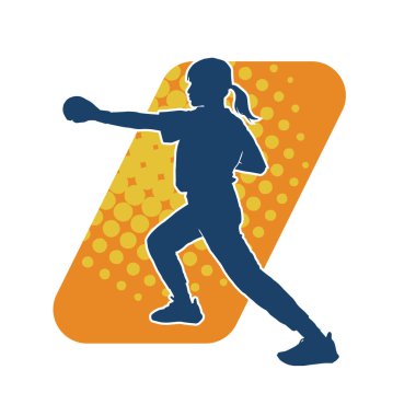 Dövüş sanatları yapan zayıf bir kadının silueti. Dövüş sanatlarında çalışan bir kadının silueti..