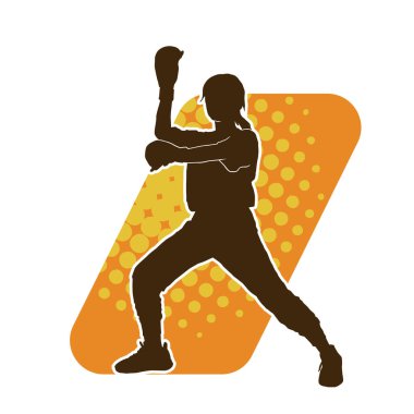 Dövüş sanatları yapan zayıf bir kadının silueti. Dövüş sanatlarında çalışan bir kadının silueti..