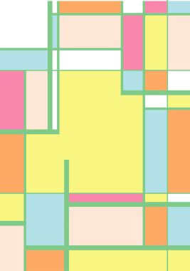Soyut geometrik model arka plan, vektör çember, üçgen ve kare çizgiler renk tasarımı. Renkli çokgen desen arkaplanı