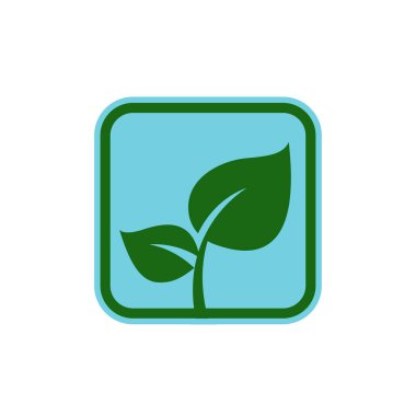 Yeşil Yaprak vektör logosu tasarımı. İlgili logo tasarımı amacı için yeşil yapraklı logo simgesi vektör sanatı