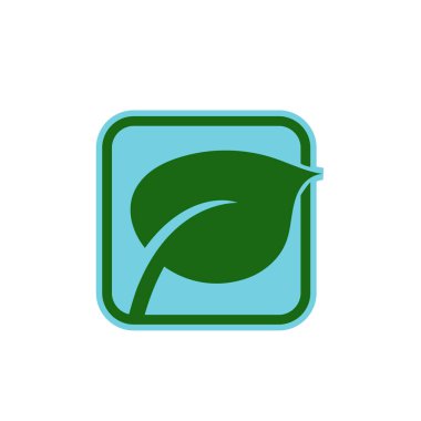 Yeşil Yaprak vektör logosu tasarımı. İlgili logo tasarımı amacı için yeşil yapraklı logo simgesi vektör sanatı