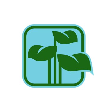 Yeşil Yaprak vektör logosu tasarımı. İlgili logo tasarımı amacı için yeşil yapraklı logo simgesi vektör sanatı