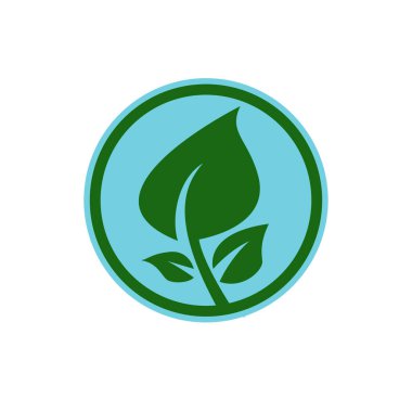 Yeşil Yaprak vektör logosu tasarımı. İlgili logo tasarımı amacı için yeşil yapraklı logo simgesi vektör sanatı