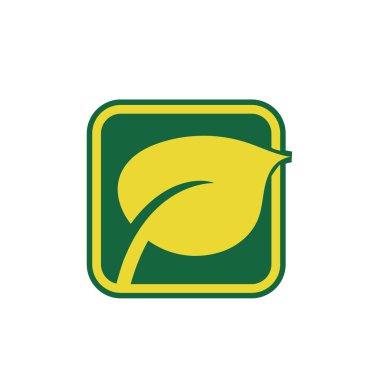 Yeşil Yaprak vektör logosu tasarımı. İlgili logo tasarımı amacı için yeşil yapraklı logo simgesi vektör sanatı