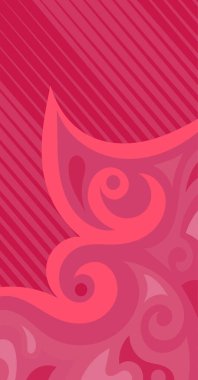 Geometrik çizgili kıvrımlı süslemeli soyut arkaplan. Dekoratif kıvrımlı çizgili desen kolajı süslemeleri şekillendirir.