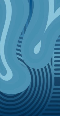 Geometrik çizgili kıvrımlı süslemeli soyut arkaplan. Dekoratif kıvrımlı çizgili desen kolajı süslemeleri şekillendirir.