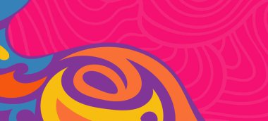 Çeşitli kıvrımlı süslemeleri olan organik dalgalı dokuların soyut arkaplanı. Kıvrımlı kıvrımlar dalga dokusu arkaplanındaki dekoratif süslemeleri. 