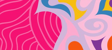 Çeşitli kıvrımlı süslemeleri olan organik dalgalı dokuların soyut arkaplanı. Kıvrımlı kıvrımlar dalga dokusu arkaplanındaki dekoratif süslemeleri. 