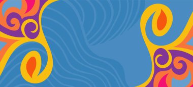 Çeşitli kıvrımlı süslemeleri olan organik dalgalı dokuların soyut arkaplanı. Kıvrımlı kıvrımlar dalga dokusu arkaplanındaki dekoratif süslemeleri. 