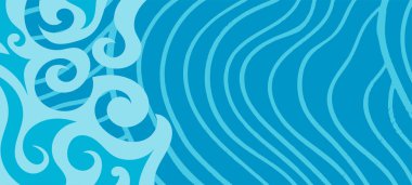 Çeşitli kıvrımlı süslemeleri olan organik dalgalı dokuların soyut arkaplanı. Kıvrımlı kıvrımlar dalga dokusu arkaplanındaki dekoratif süslemeleri. 