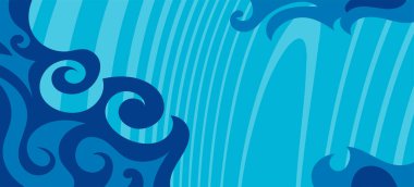 Çeşitli kıvrımlı süslemeleri olan organik dalgalı dokuların soyut arkaplanı. Kıvrımlı kıvrımlar dalga dokusu arkaplanındaki dekoratif süslemeleri. 