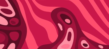 Çeşitli kıvrımlı süslemeleri olan organik dalgalı dokuların soyut arkaplanı. Kıvrımlı kıvrımlar dalga dokusu arkaplanındaki dekoratif süslemeleri. 