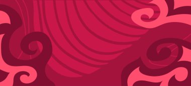 Çeşitli kıvrımlı süslemeleri olan organik dalgalı dokuların soyut arkaplanı. Kıvrımlı kıvrımlar dalga dokusu arkaplanındaki dekoratif süslemeleri. 