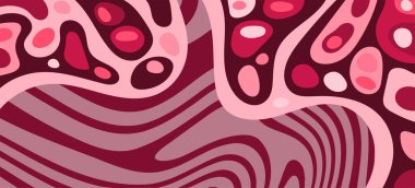 Çeşitli kıvrımlı süslemeleri olan organik dalgalı dokuların soyut arkaplanı. Kıvrımlı kıvrımlar dalga dokusu arkaplanındaki dekoratif süslemeleri. 
