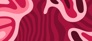 Çeşitli kıvrımlı süslemeleri olan organik dalgalı dokuların soyut arkaplanı. Kıvrımlı kıvrımlar dalga dokusu arkaplanındaki dekoratif süslemeleri. 