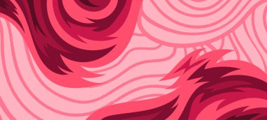 Çeşitli kıvrımlı süslemeleri olan organik dalgalı dokuların soyut arkaplanı. Kıvrımlı kıvrımlar dalga dokusu arkaplanındaki dekoratif süslemeleri. 