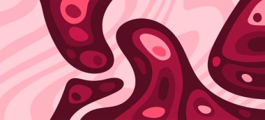 Çeşitli kıvrımlı süslemeleri olan organik dalgalı dokuların soyut arkaplanı. Kıvrımlı kıvrımlar dalga dokusu arkaplanındaki dekoratif süslemeleri. 