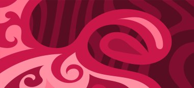 Çeşitli kıvrımlı süslemeleri olan organik dalgalı dokuların soyut arkaplanı. Kıvrımlı kıvrımlar dalga dokusu arkaplanındaki dekoratif süslemeleri. 