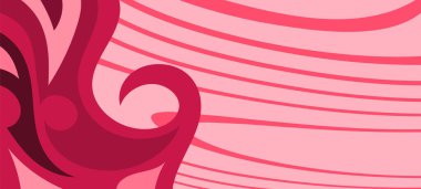 Çeşitli kıvrımlı süslemeleri olan organik dalgalı dokuların soyut arkaplanı. Kıvrımlı kıvrımlar dalga dokusu arkaplanındaki dekoratif süslemeleri. 