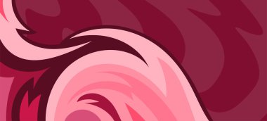 Çeşitli kıvrımlı süslemeleri olan organik dalgalı dokuların soyut arkaplanı. Kıvrımlı kıvrımlar dalga dokusu arkaplanındaki dekoratif süslemeleri. 