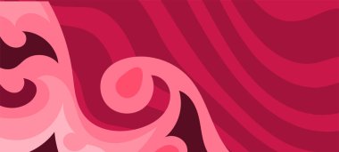 Çeşitli kıvrımlı süslemeleri olan organik dalgalı dokuların soyut arkaplanı. Kıvrımlı kıvrımlar dalga dokusu arkaplanındaki dekoratif süslemeleri. 