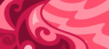 Çeşitli kıvrımlı süslemeleri olan organik dalgalı dokuların soyut arkaplanı. Kıvrımlı kıvrımlar dalga dokusu arkaplanındaki dekoratif süslemeleri. 
