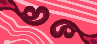 Çeşitli kıvrımlı süslemeleri olan organik dalgalı dokuların soyut arkaplanı. Kıvrımlı kıvrımlar dalga dokusu arkaplanındaki dekoratif süslemeleri. 