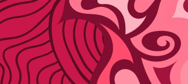 Çeşitli kıvrımlı süslemeleri olan organik dalgalı dokuların soyut arkaplanı. Kıvrımlı kıvrımlar dalga dokusu arkaplanındaki dekoratif süslemeleri. 