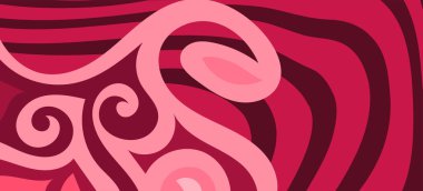 Çeşitli kıvrımlı süslemeleri olan organik dalgalı dokuların soyut arkaplanı. Kıvrımlı kıvrımlar dalga dokusu arkaplanındaki dekoratif süslemeleri. 