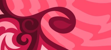 Çeşitli kıvrımlı süslemeleri olan organik dalgalı dokuların soyut arkaplanı. Kıvrımlı kıvrımlar dalga dokusu arkaplanındaki dekoratif süslemeleri. 