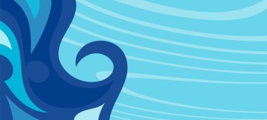 Çeşitli kıvrımlı süslemeleri olan organik dalgalı dokuların soyut arkaplanı. Kıvrımlı kıvrımlar dalga dokusu arkaplanındaki dekoratif süslemeleri. 