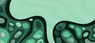 Çeşitli kıvrımlı süslemeleri olan organik dalgalı dokuların soyut arkaplanı. Kıvrımlı kıvrımlar dalga dokusu arkaplanındaki dekoratif süslemeleri. 