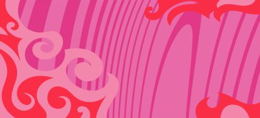 Çeşitli kıvrımlı süslemeleri olan organik dalgalı dokuların soyut arkaplanı. Kıvrımlı kıvrımlar dalga dokusu arkaplanındaki dekoratif süslemeleri. 